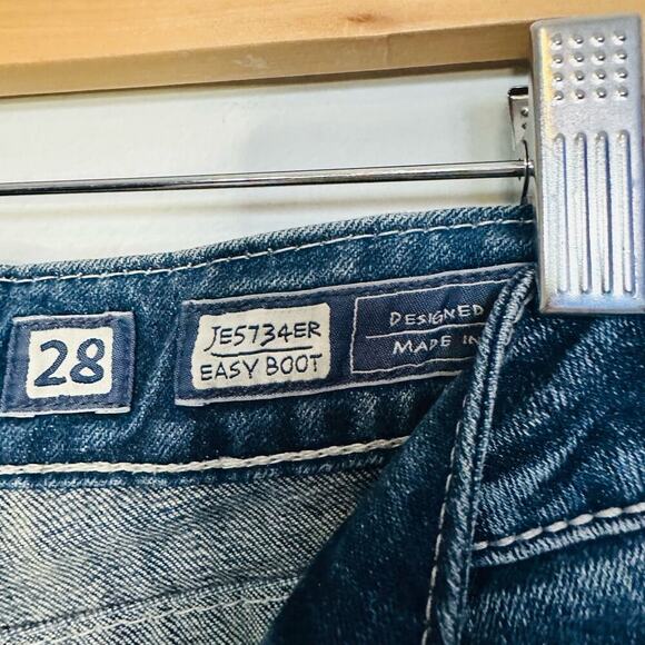 MISS ME Women’s Dark Wash Denim Easy Boot Distressed Flared Jeans Size 28 - Picture 6 of 14